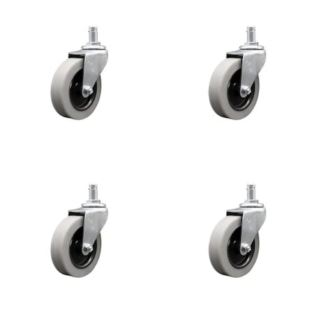 Service Caster Rubbermaid Audio Visual Cart Replacement Swivel Caster Kit, 4PK RUB-SCC-GR05S310-TPRS-716178-4